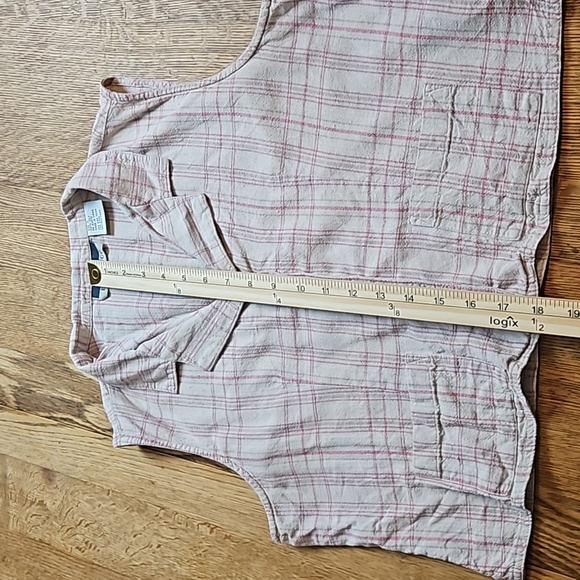 Vintage Silk Exchange Button-Up Plaid 100% Silk Vest with Collar - Picture 9 of 10